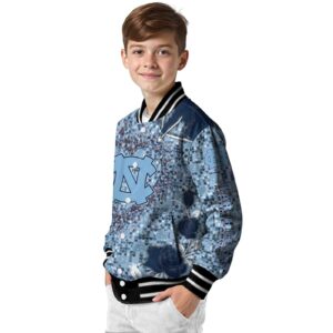 custom north carolina tar heels heart explosion light blue jacket trendy
