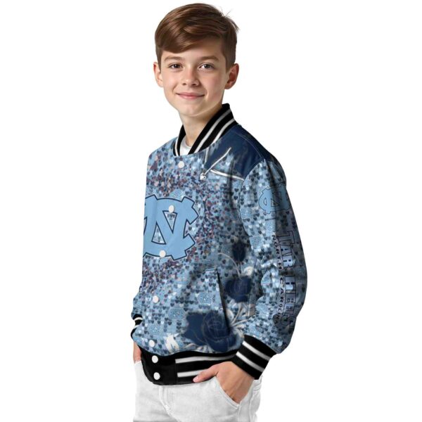 custom north carolina tar heels heart explosion light blue jacket trendy