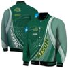 custom north dakota state bison wave patterns green jacket fashion forward