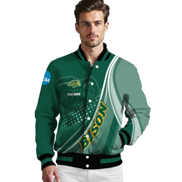 custom north dakota state bison wave patterns green jacket high quality