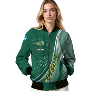 custom north dakota state bison wave patterns green jacket latest model