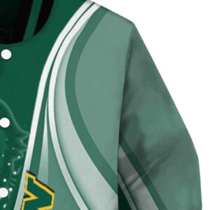 custom north dakota state bison wave patterns green jacket premium grade