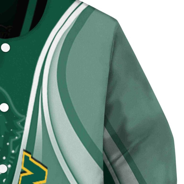 custom north dakota state bison wave patterns green jacket premium grade