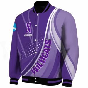 custom northwestern wildcats wave patterns purple jacket best selling
