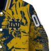 custom notre dame fighting irish fishing art navy jacket premium grade