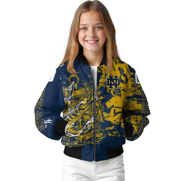 custom notre dame fighting irish fishing art navy jacket top rated