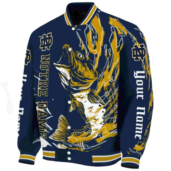 custom notre dame fighting irish fishing passion navy white jacket best selling