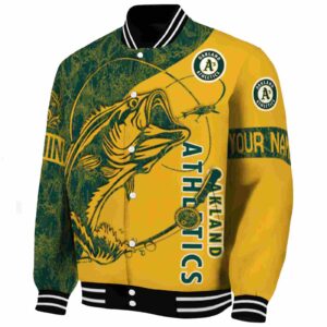custom oakland athletics fishing rod gold jacket best selling