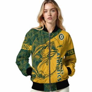 custom oakland athletics fishing rod gold jacket latest model