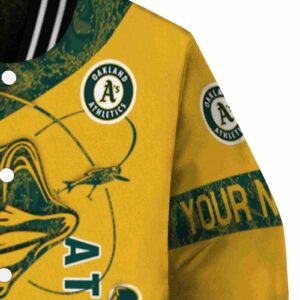 custom oakland athletics fishing rod gold jacket premium grade