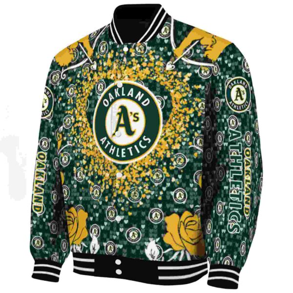 custom oakland athletics heart explosion green jacket best selling