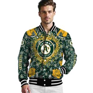 custom oakland athletics heart explosion green jacket high quality