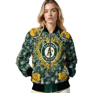 custom oakland athletics heart explosion green jacket latest model