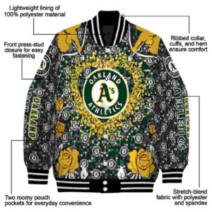 custom oakland athletics heart explosion green jacket new arrival