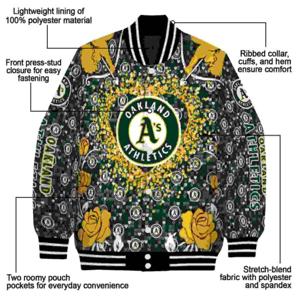 custom oakland athletics heart explosion green jacket new arrival