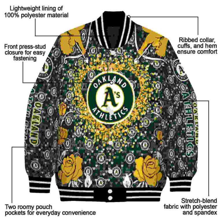 custom oakland athletics heart explosion green jacket new arrival