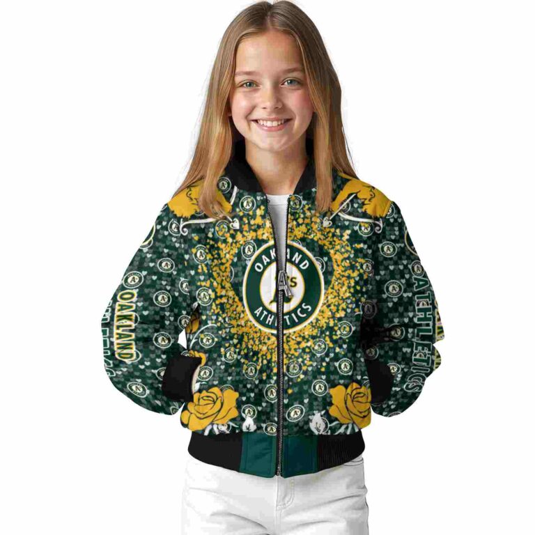 custom oakland athletics heart explosion green jacket top rated