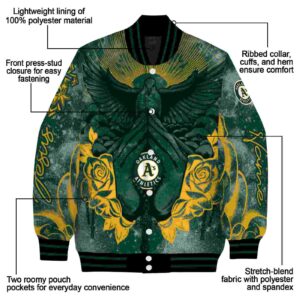 custom oakland athletics praying hands green jacket new arrival