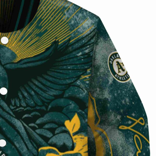 custom oakland athletics praying hands green jacket premium grade