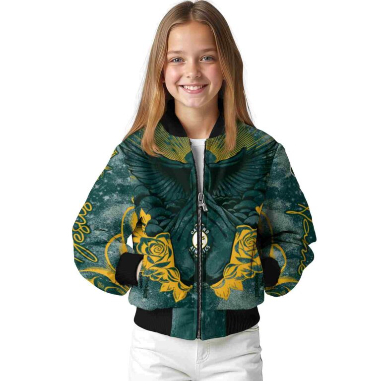 custom oakland athletics praying hands green jacket top rated