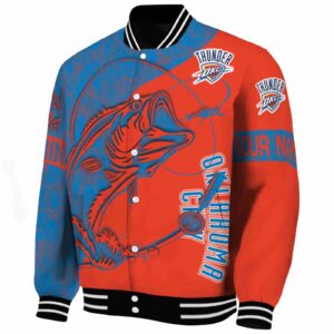 custom oklahoma city thunder fishing rod orange jacket best selling
