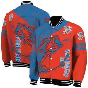 custom oklahoma city thunder fishing rod orange jacket fashion forward