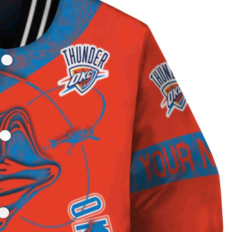 custom oklahoma city thunder fishing rod orange jacket premium grade