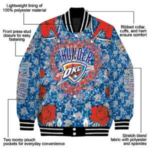 custom oklahoma city thunder heart explosion blue jacket new arrival