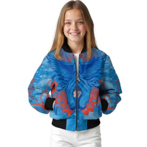 custom oklahoma city thunder praying hands blue jacket top rated