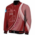 custom oklahoma sooners wave patterns crimson jacket best selling
