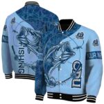 custom old dominion monarchs fishing rod light blue jacket best selling