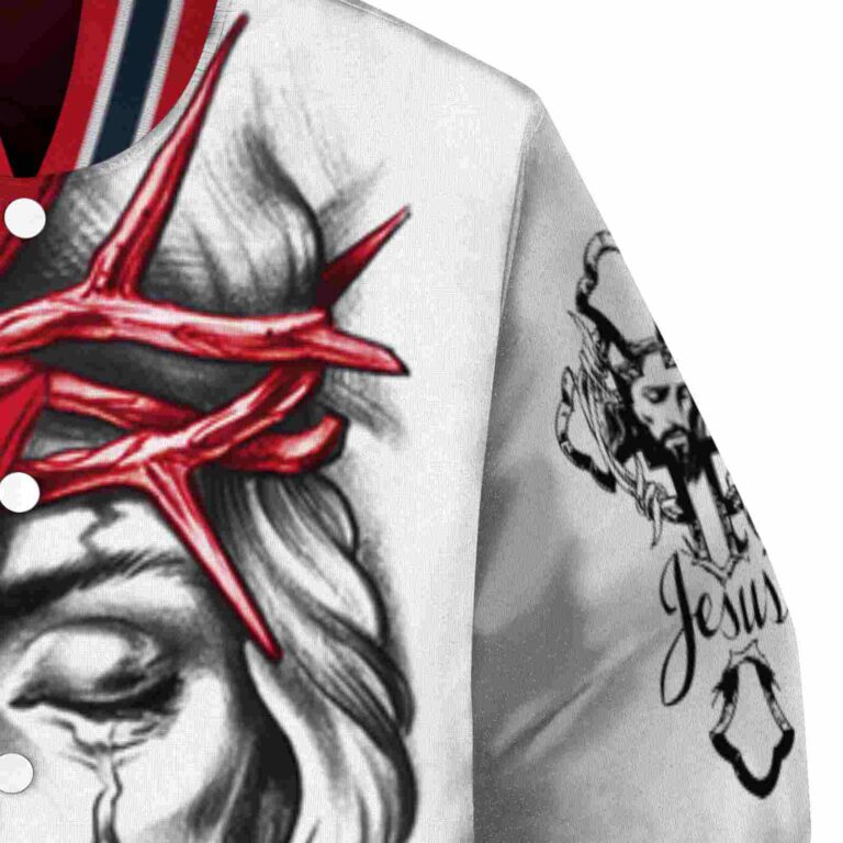 custom ole miss rebels jesus tears red white jacket premium grade