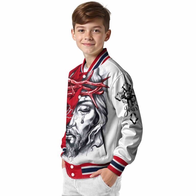 custom ole miss rebels jesus tears red white jacket trendy