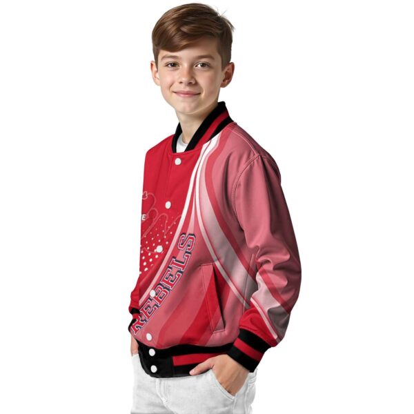 custom ole miss rebels wave patterns red jacket trendy
