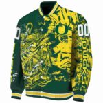 custom oregon ducks fishing art green jacket best selling