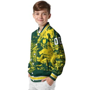 custom oregon ducks fishing art green jacket trendy