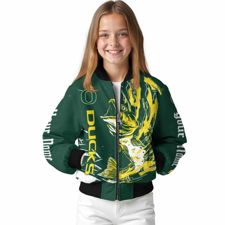custom oregon ducks fishing passion green white jacket top rated