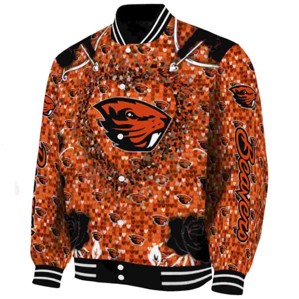 custom oregon state beavers heart explosion orange jacket best selling
