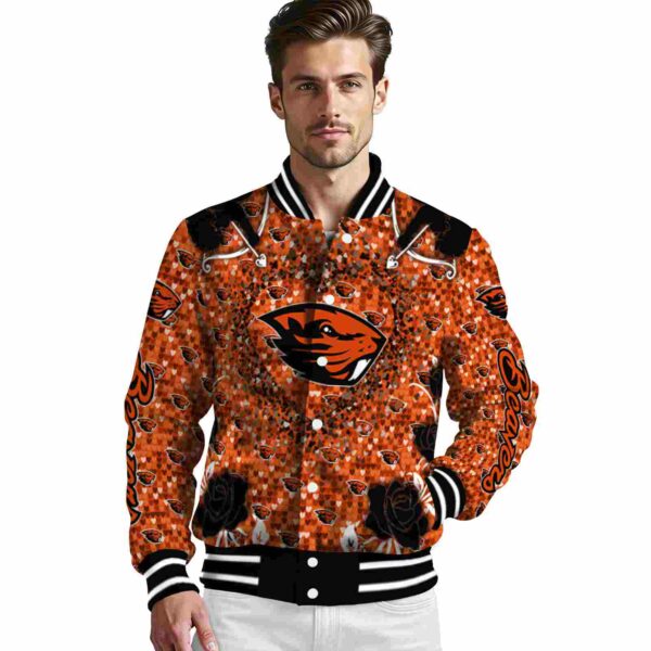 custom oregon state beavers heart explosion orange jacket high quality