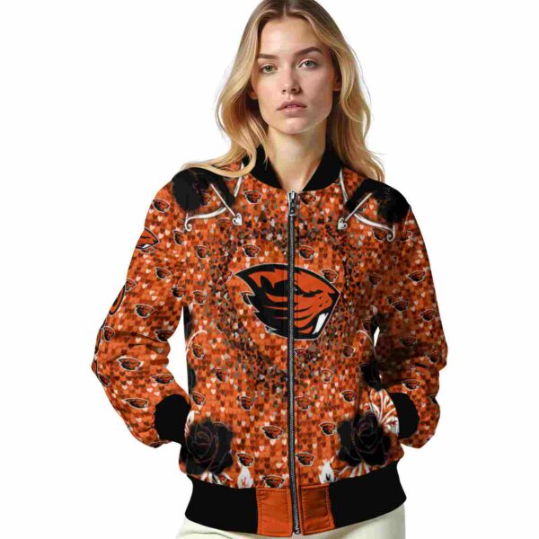 custom oregon state beavers heart explosion orange jacket latest model