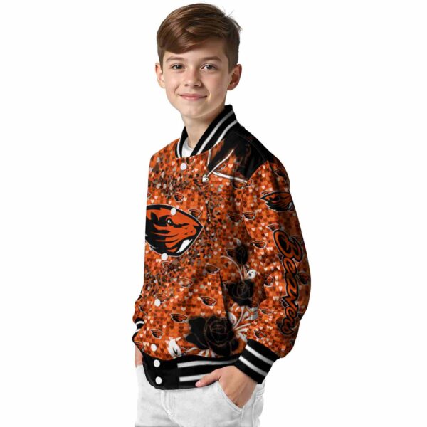 custom oregon state beavers heart explosion orange jacket trendy