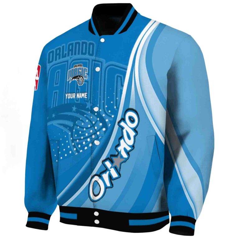custom orlando magic wave patterns blue jacket best selling