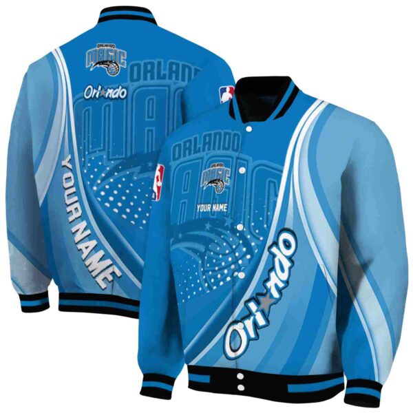 custom orlando magic wave patterns blue jacket fashion forward