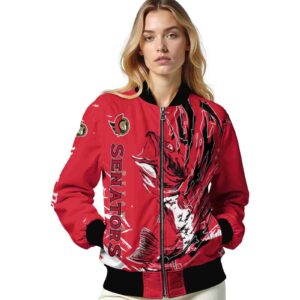 custom ottawa senators fishing passion red white jacket latest model