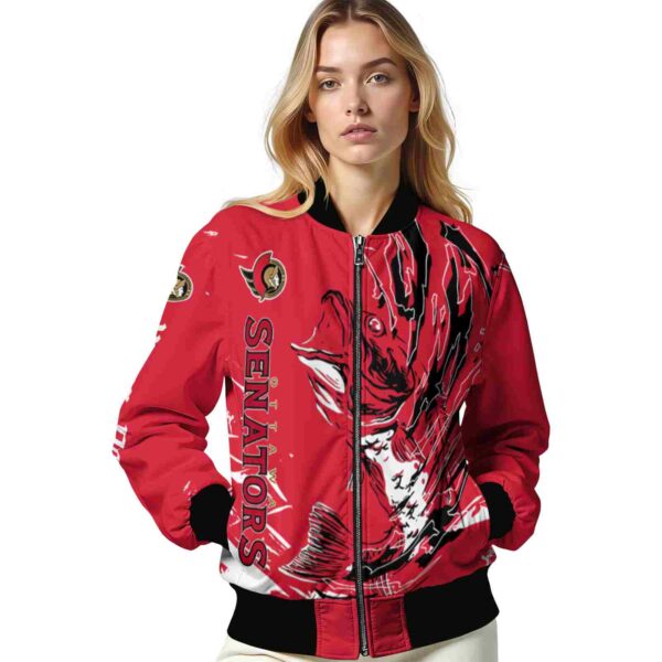 custom ottawa senators fishing passion red white jacket latest model