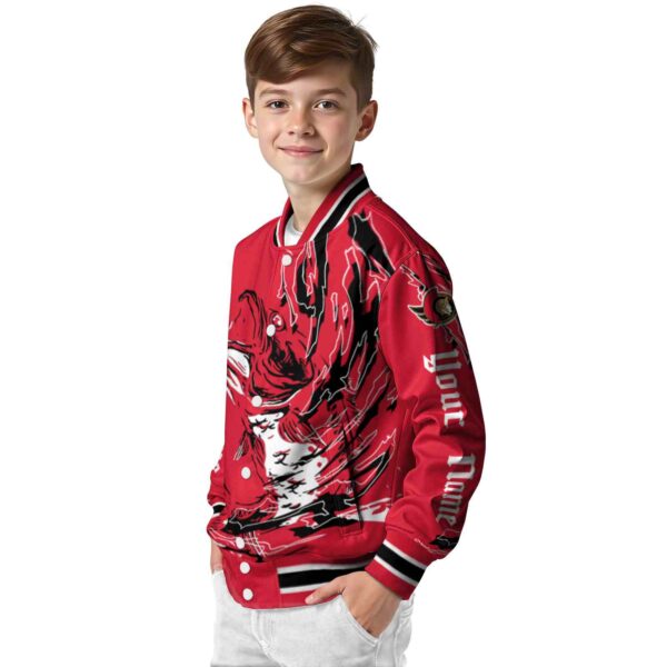 custom ottawa senators fishing passion red white jacket trendy