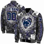 custom penn state nittany lions heart explosion blue jacket best selling