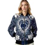 custom penn state nittany lions heart explosion blue jacket best selling