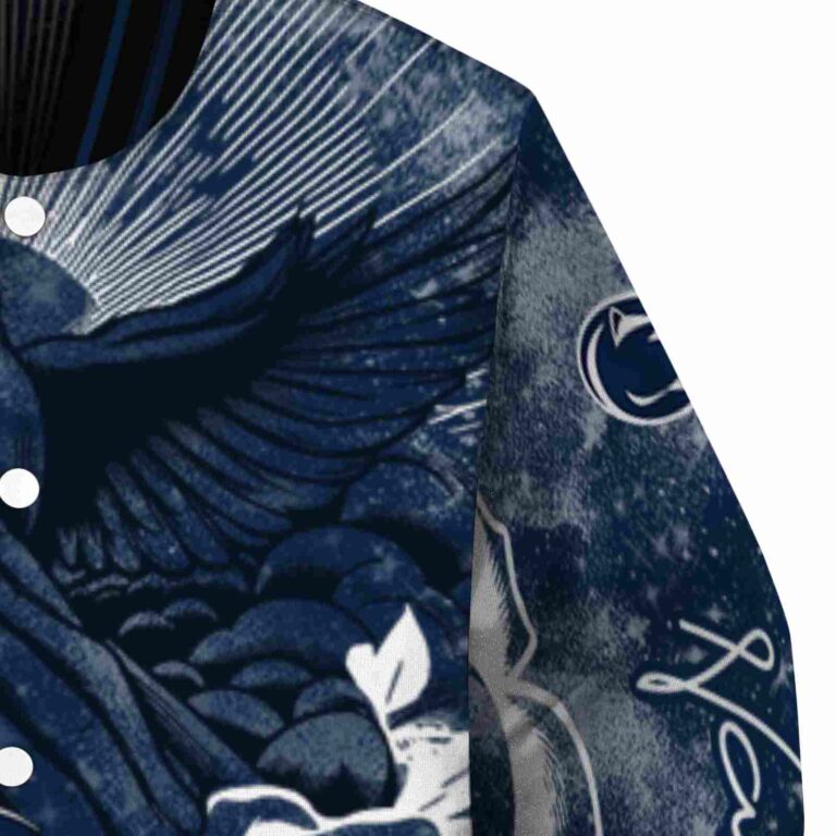 custom penn state nittany lions praying hands blue jacket premium grade
