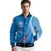 custom philadelphia 76ers wave patterns blue jacket high quality